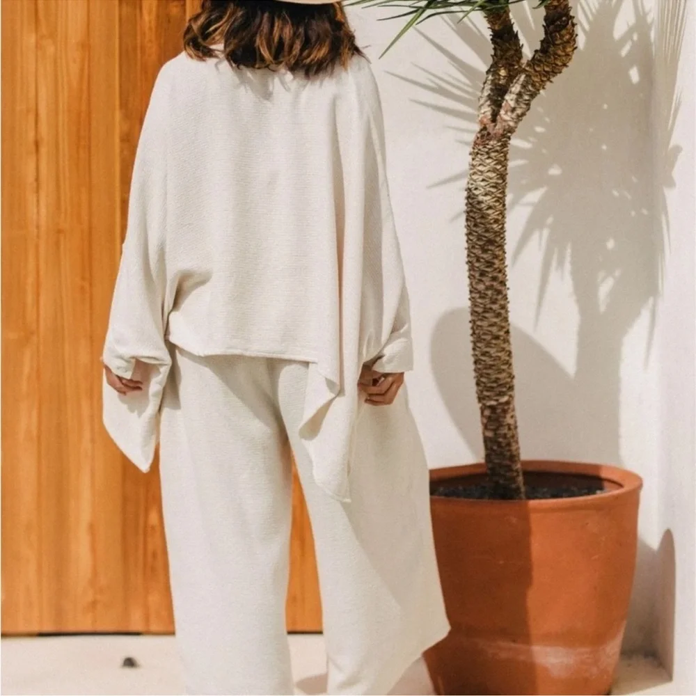 Myrah Penaloza - COTTON Cream Shirt Jacket - Picture 4 of 7